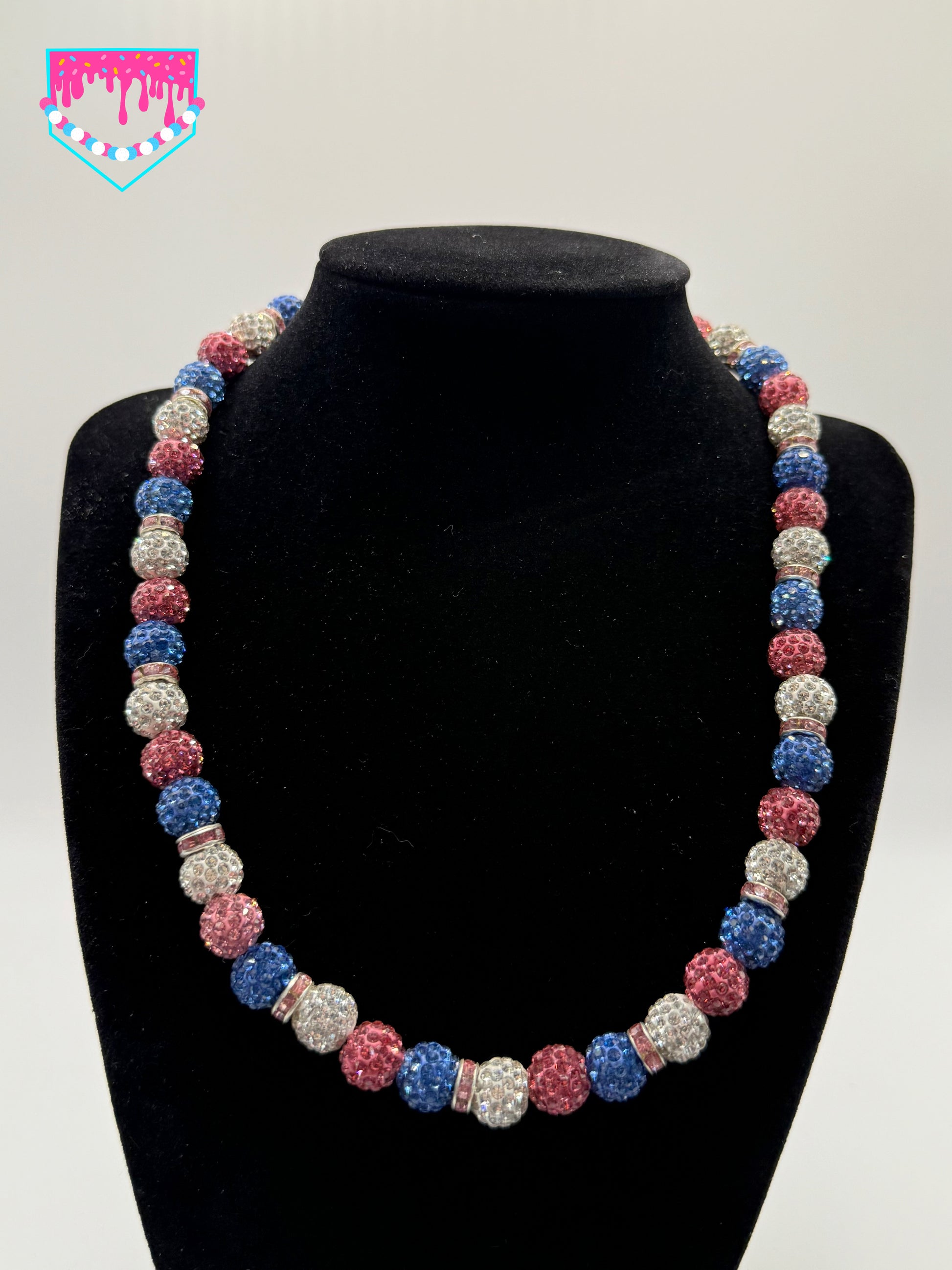 Pink, White, Blue Chain