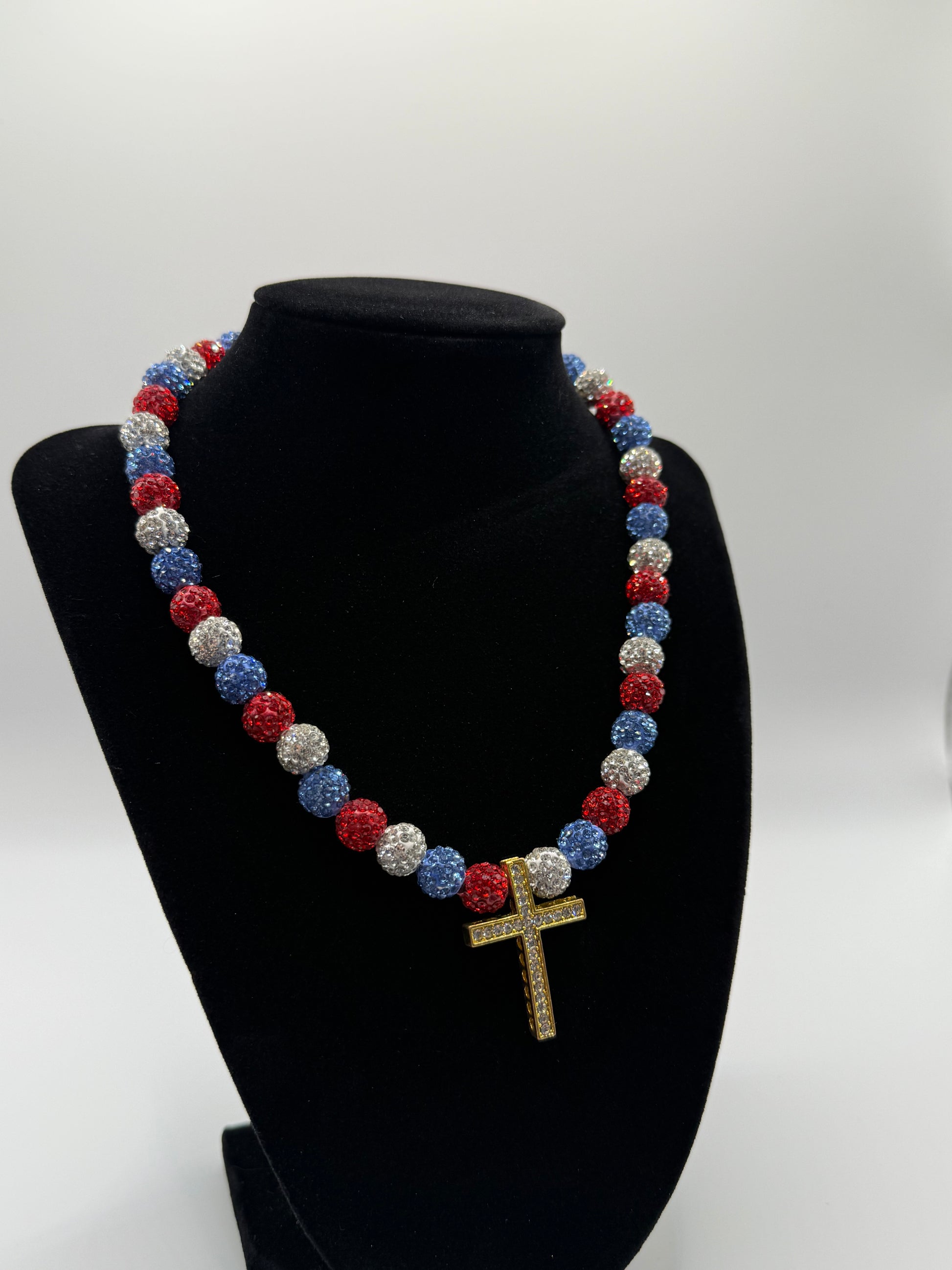 Red, White, Blue Cross Chain