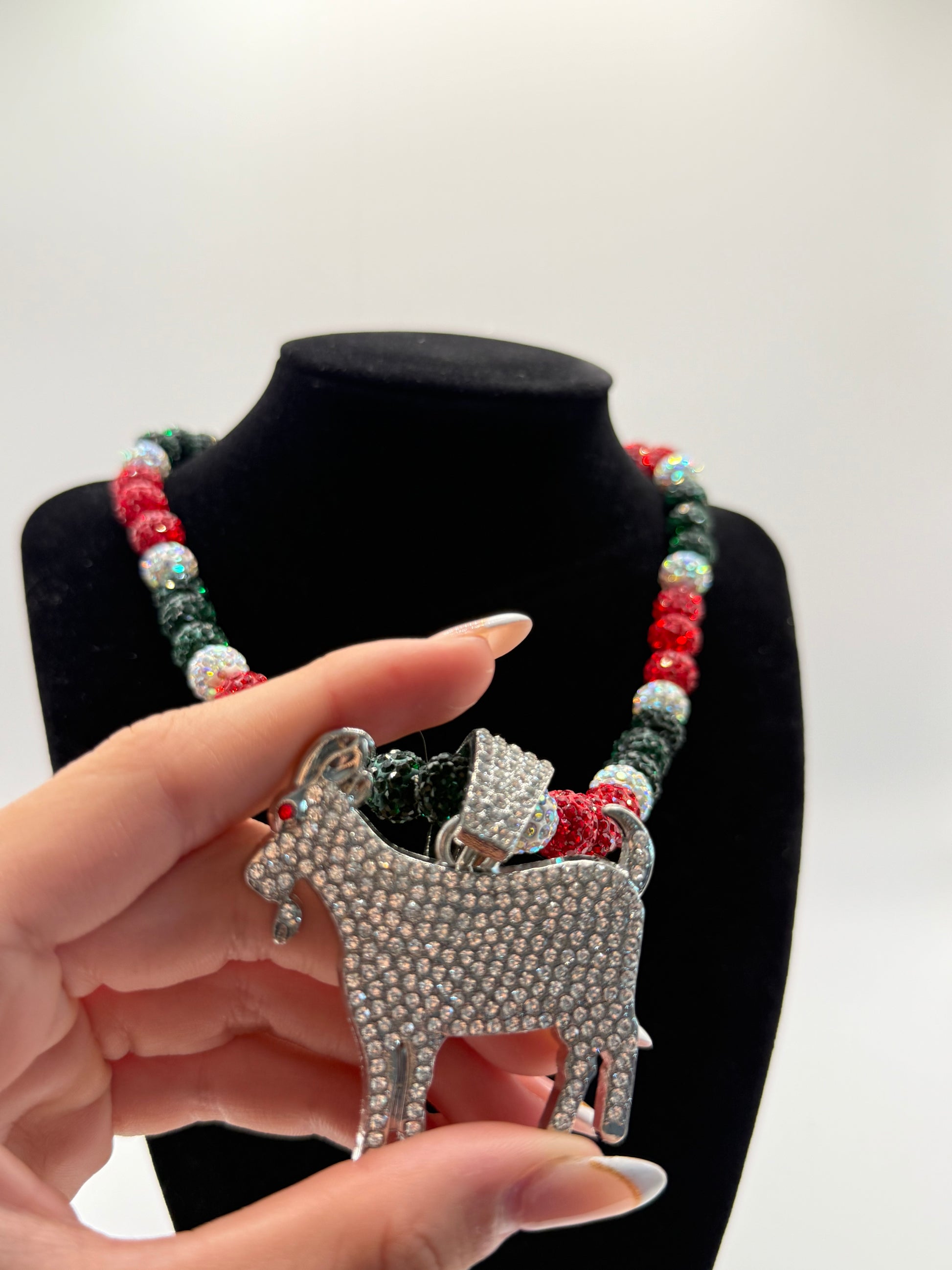 Red, Green, White Goat Chain