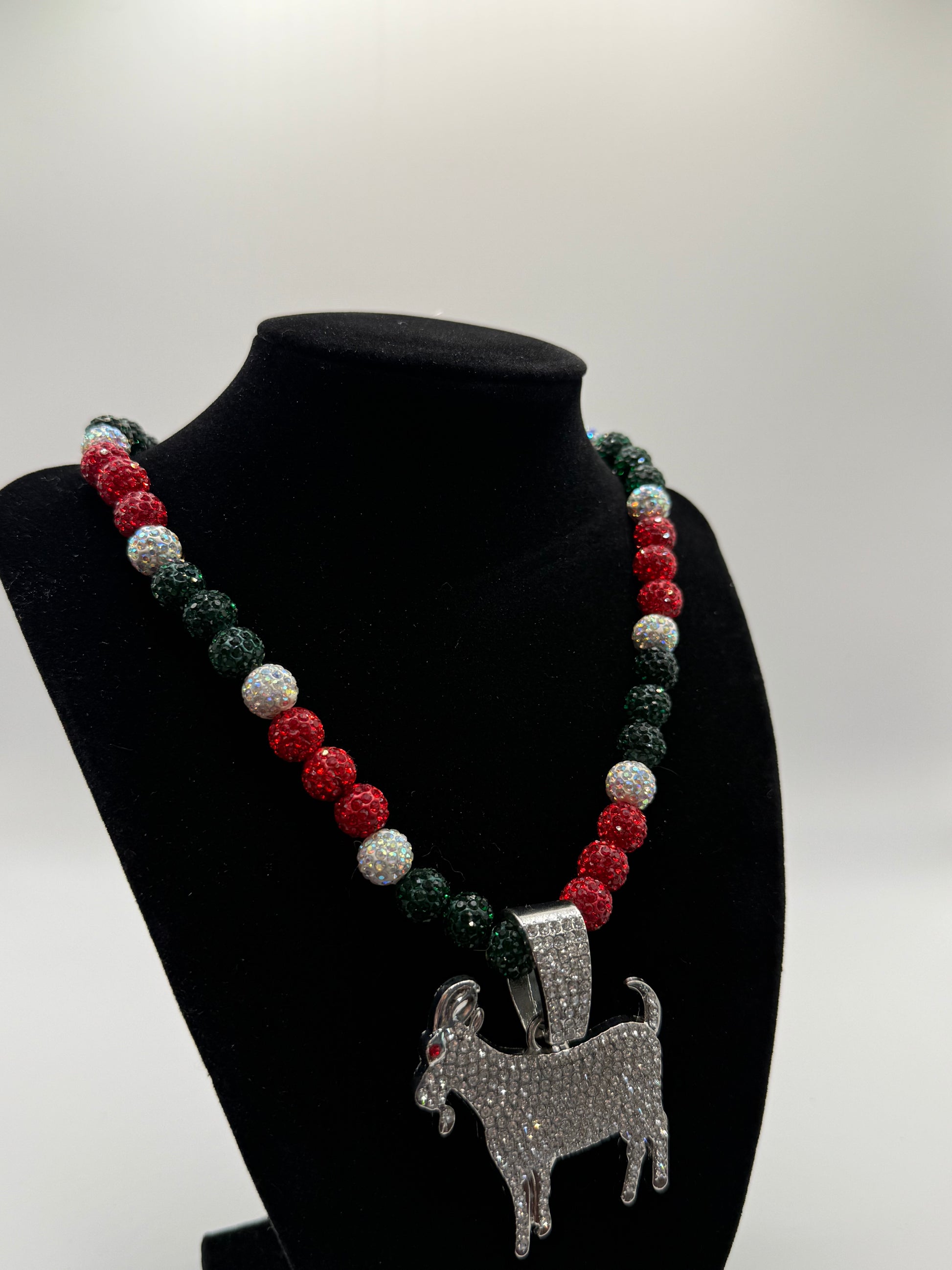 Red, Green, White Goat Chain