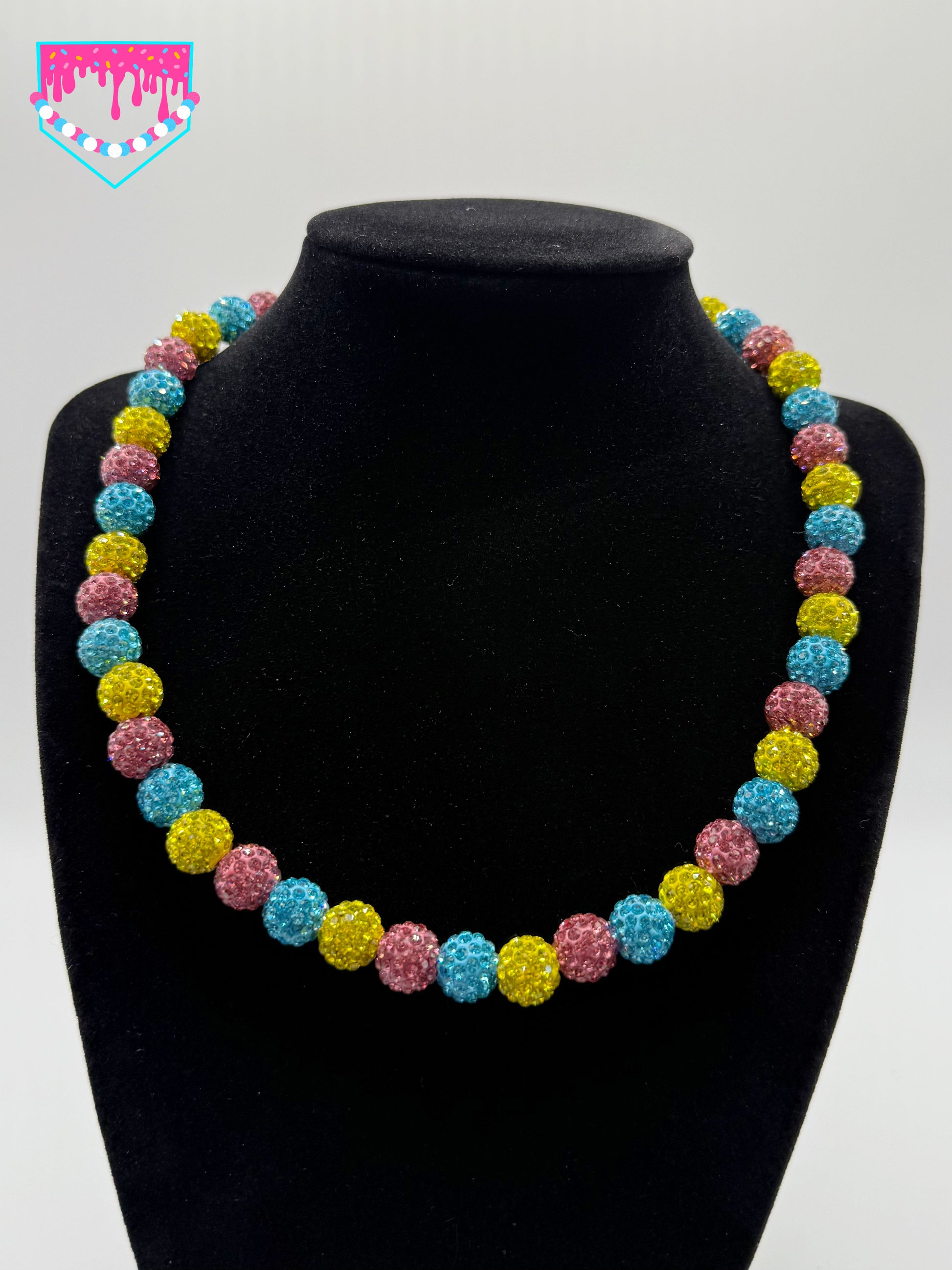 Pink, Teal, Yellow Chain