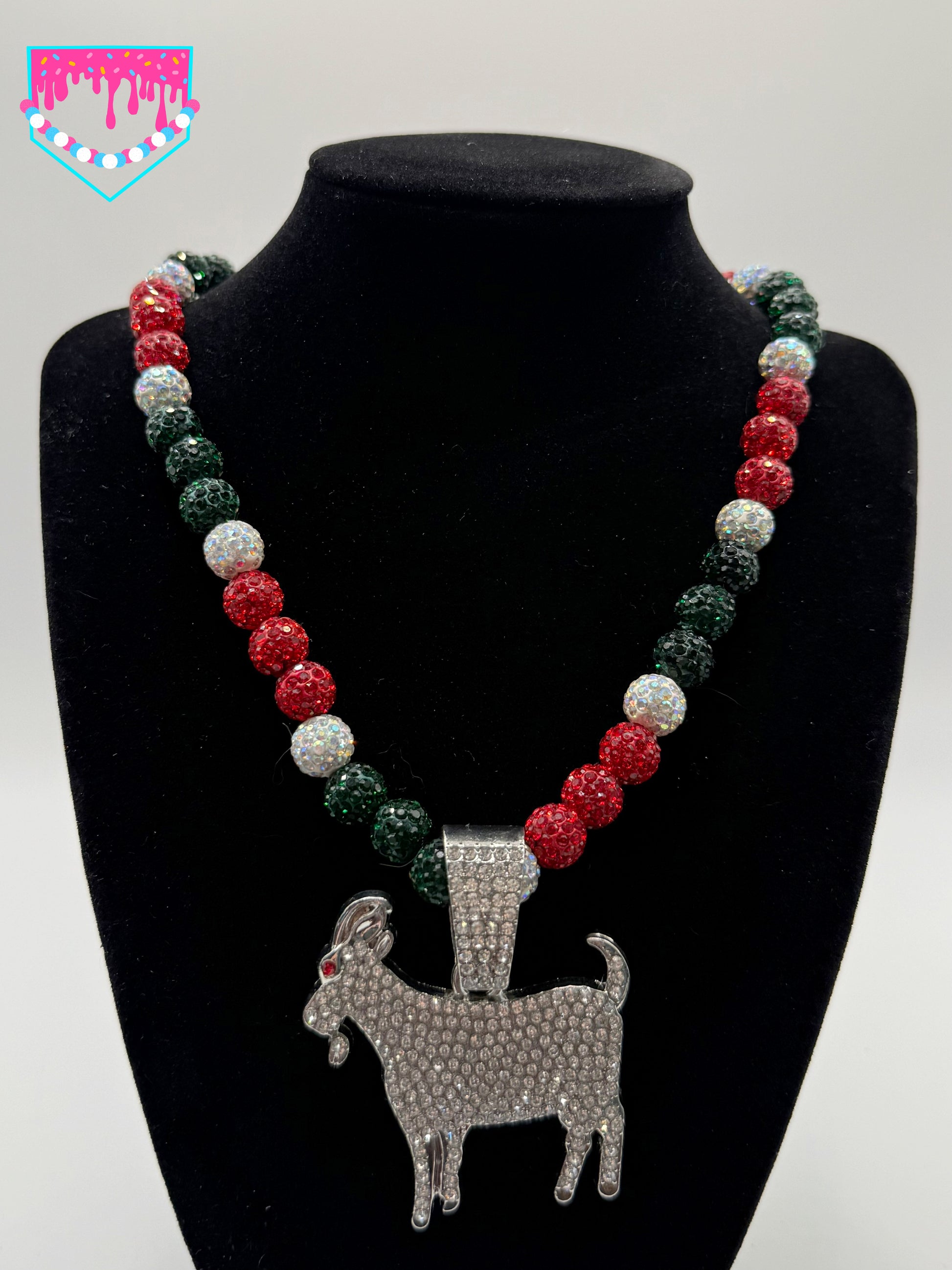 Red, Green, White Goat Chain
