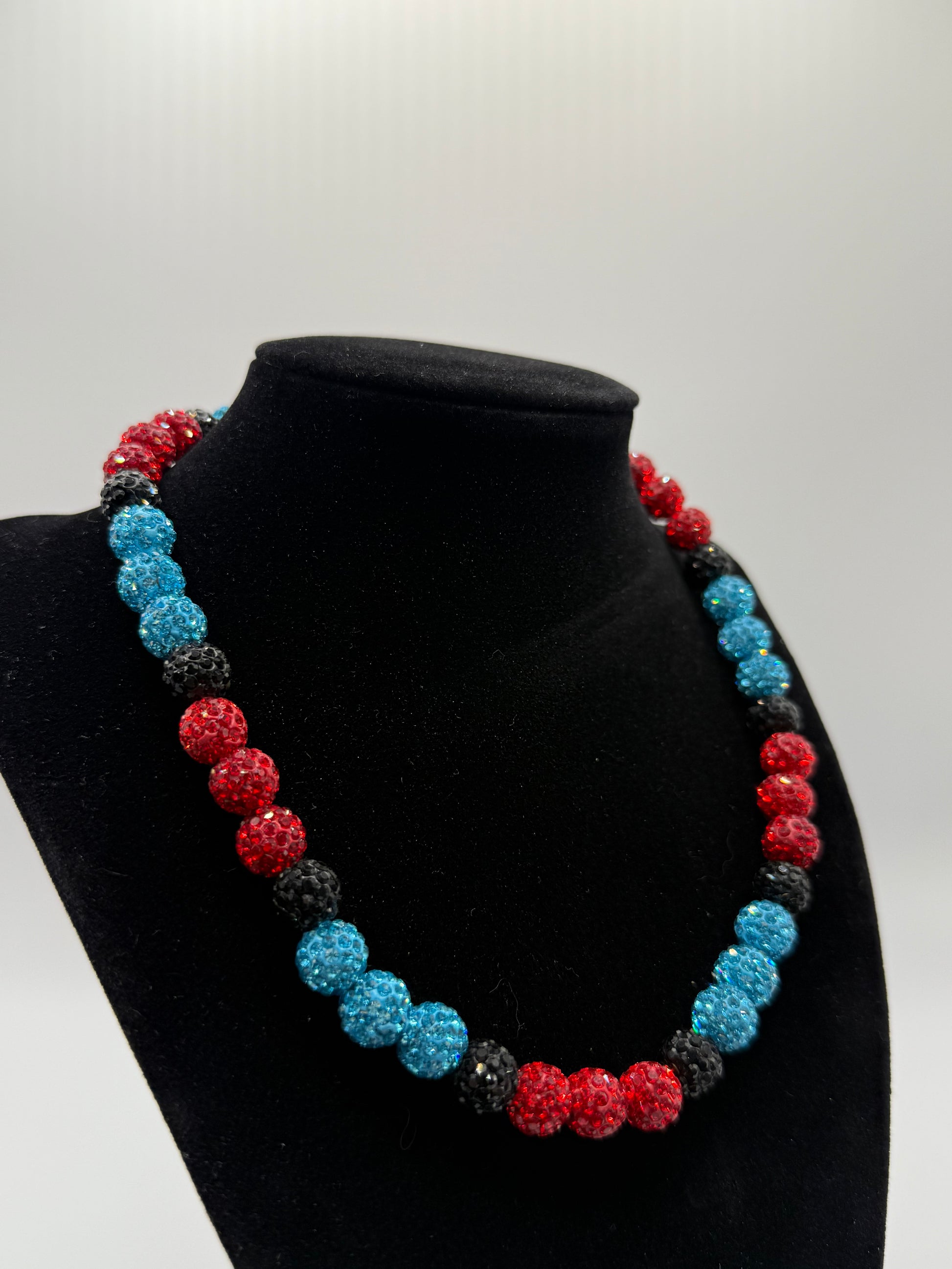 Red, Teal, White Chain