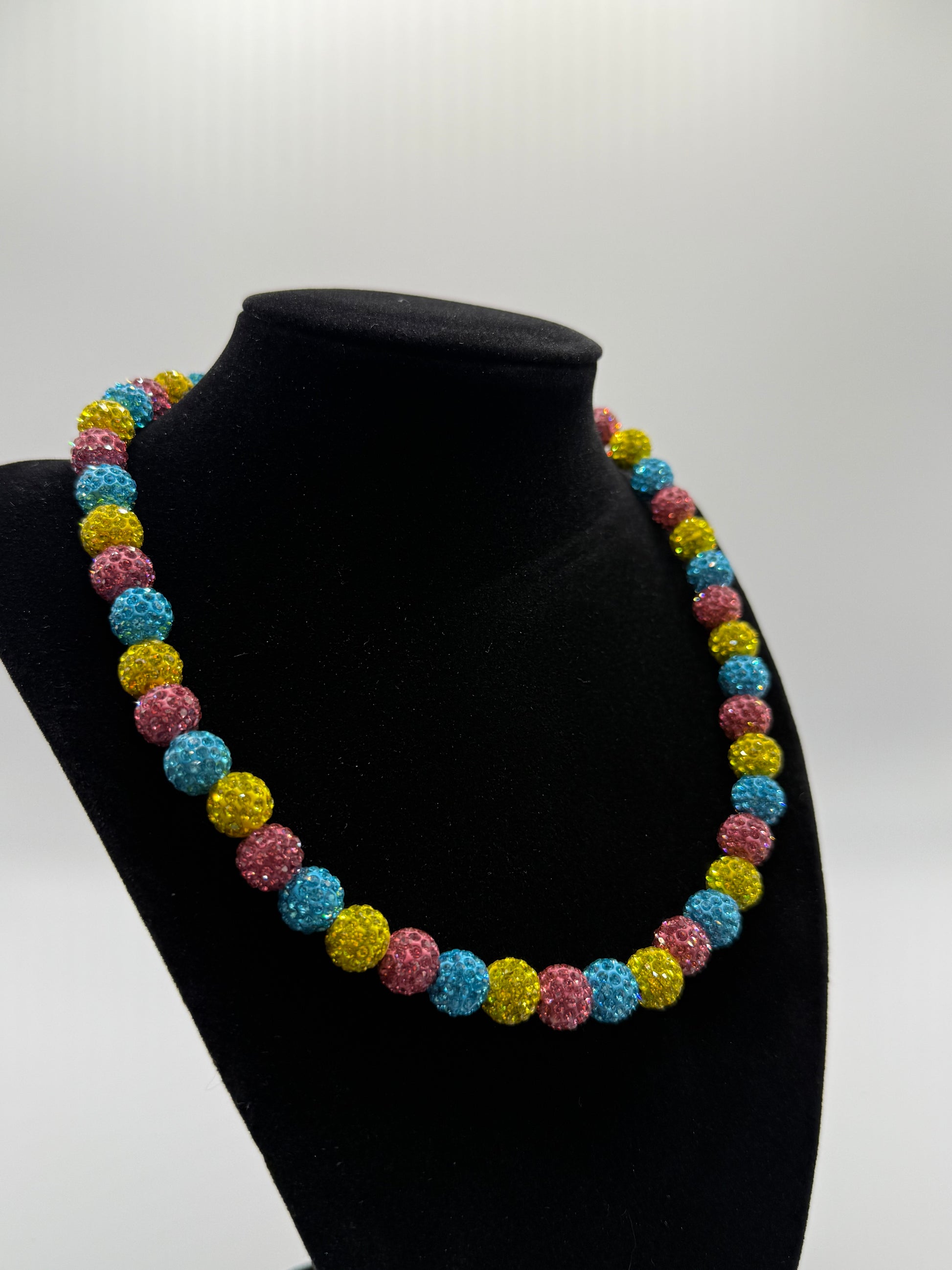 Pink, Teal, Yellow Chain