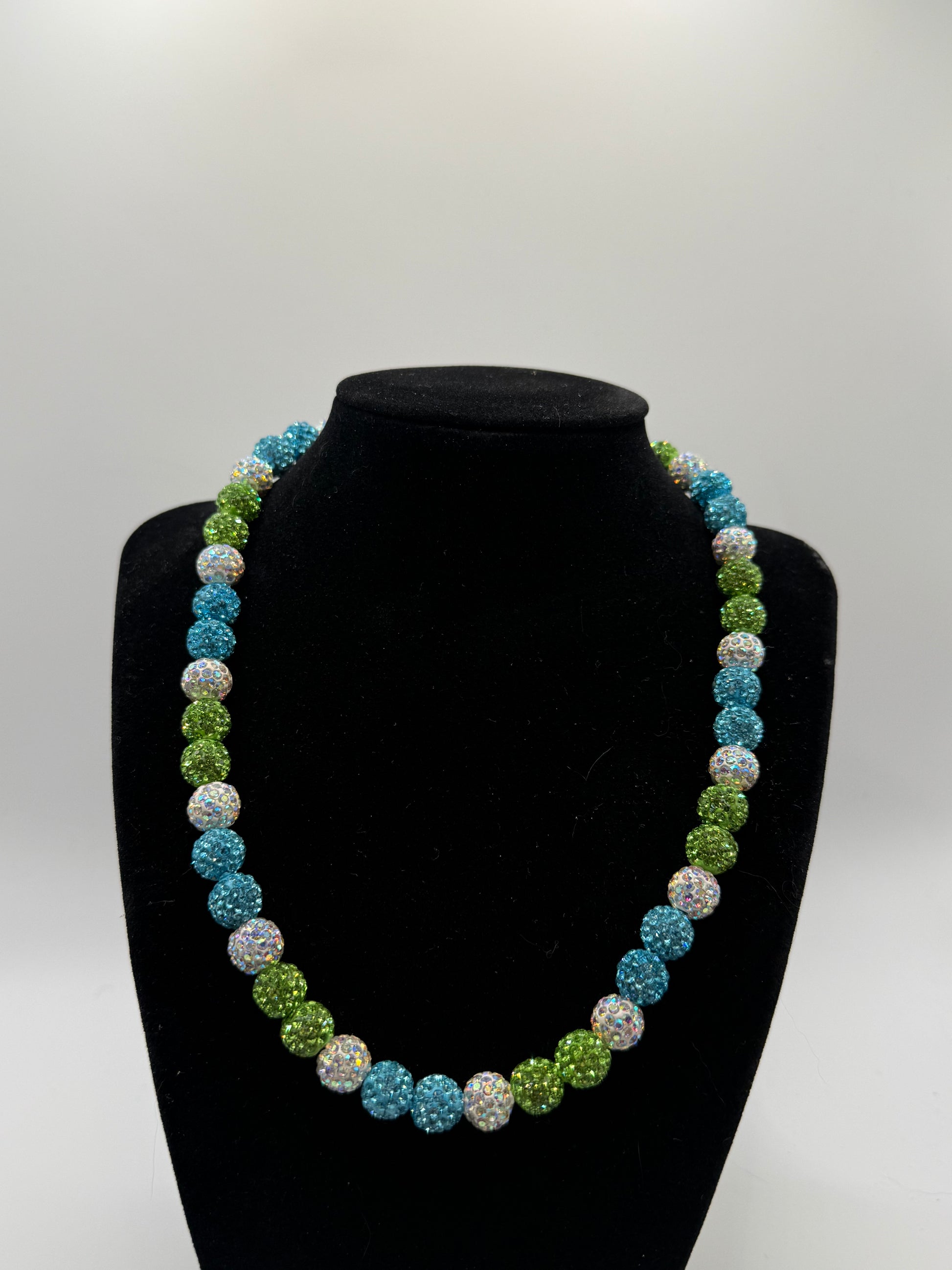 Green, Teal, White Chain