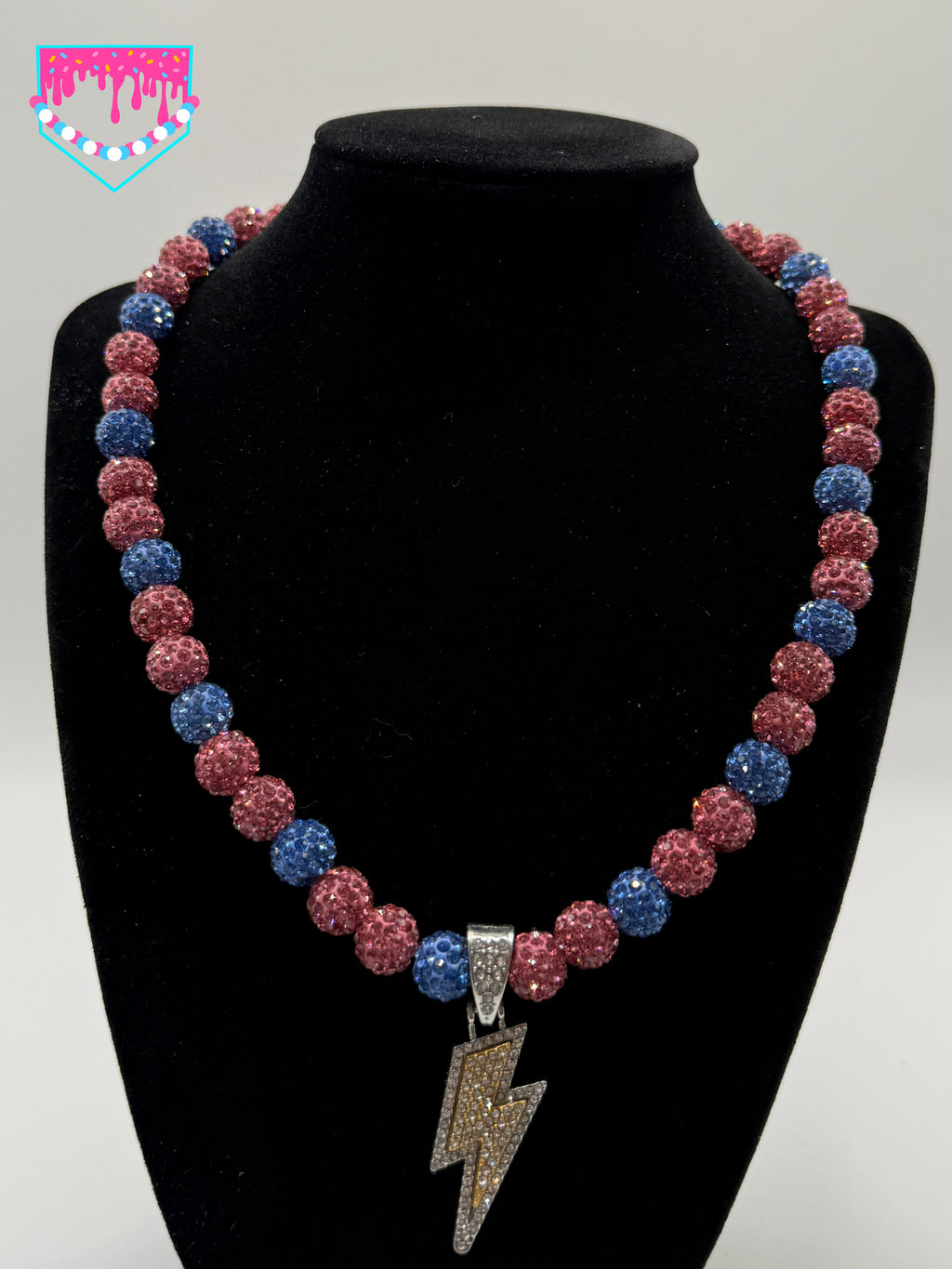 Pink And Blue Bolt Chain