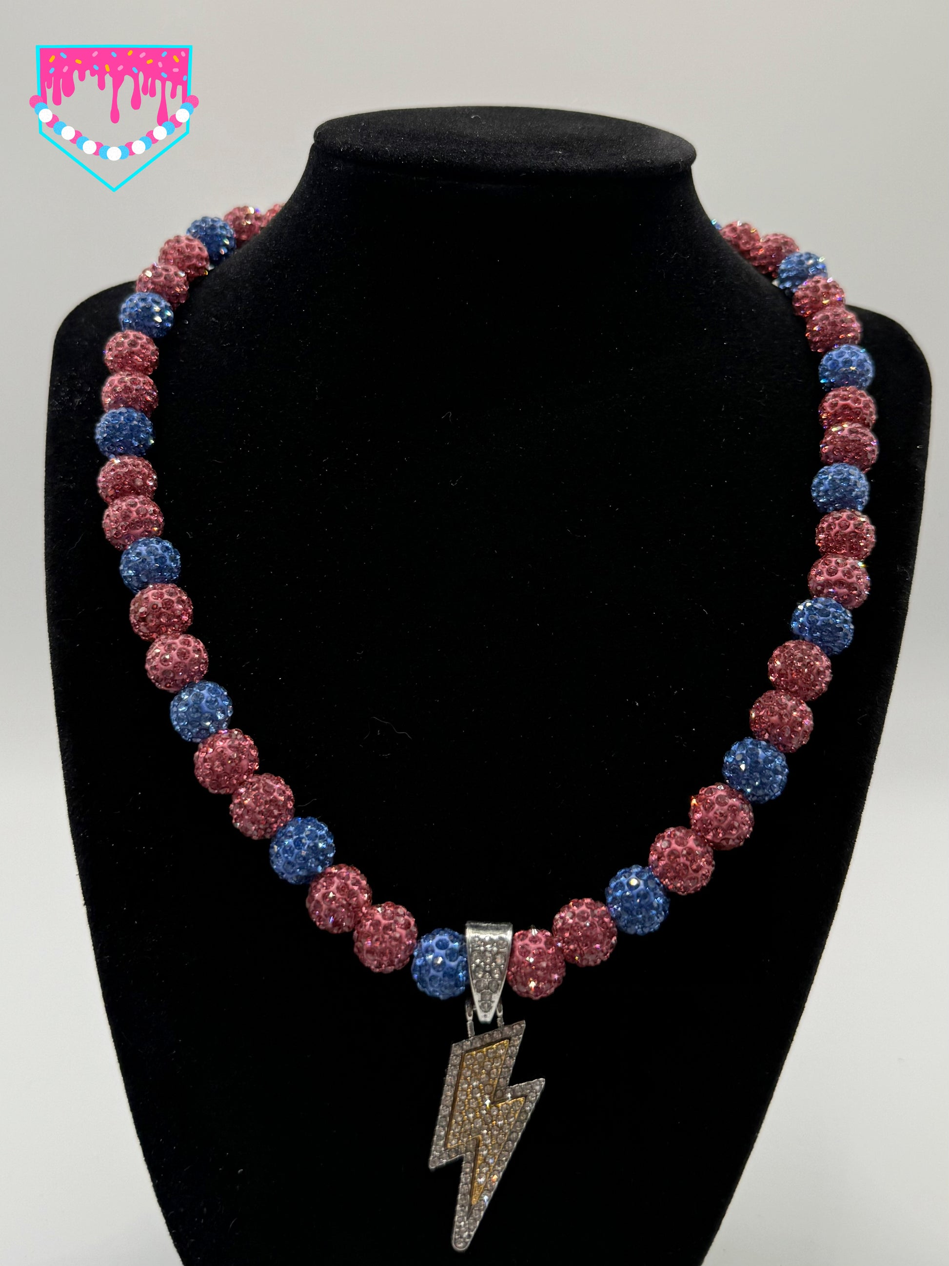 Pink And Blue Bolt Chain
